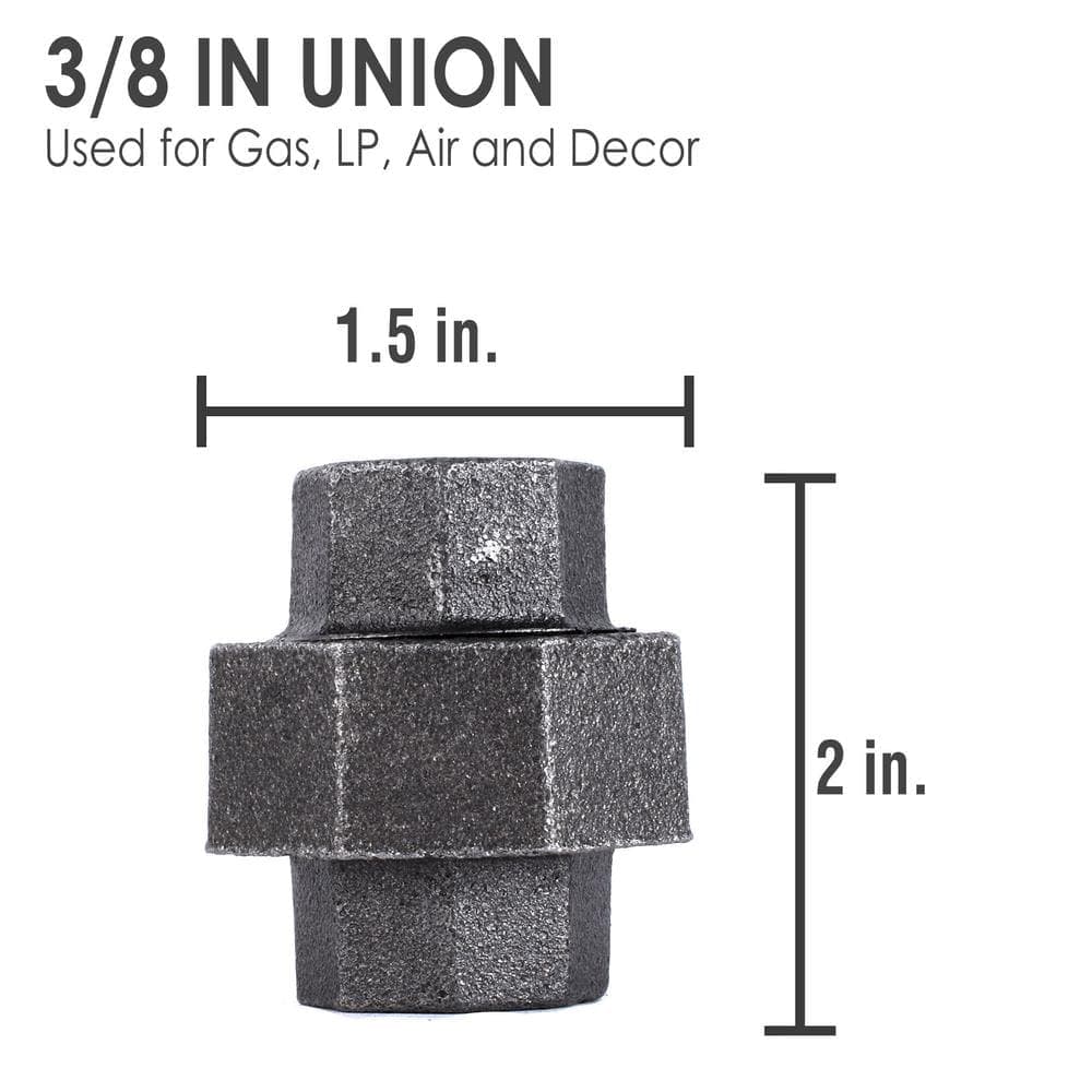 STZ 3/8 in. Black Iron Union (3)
