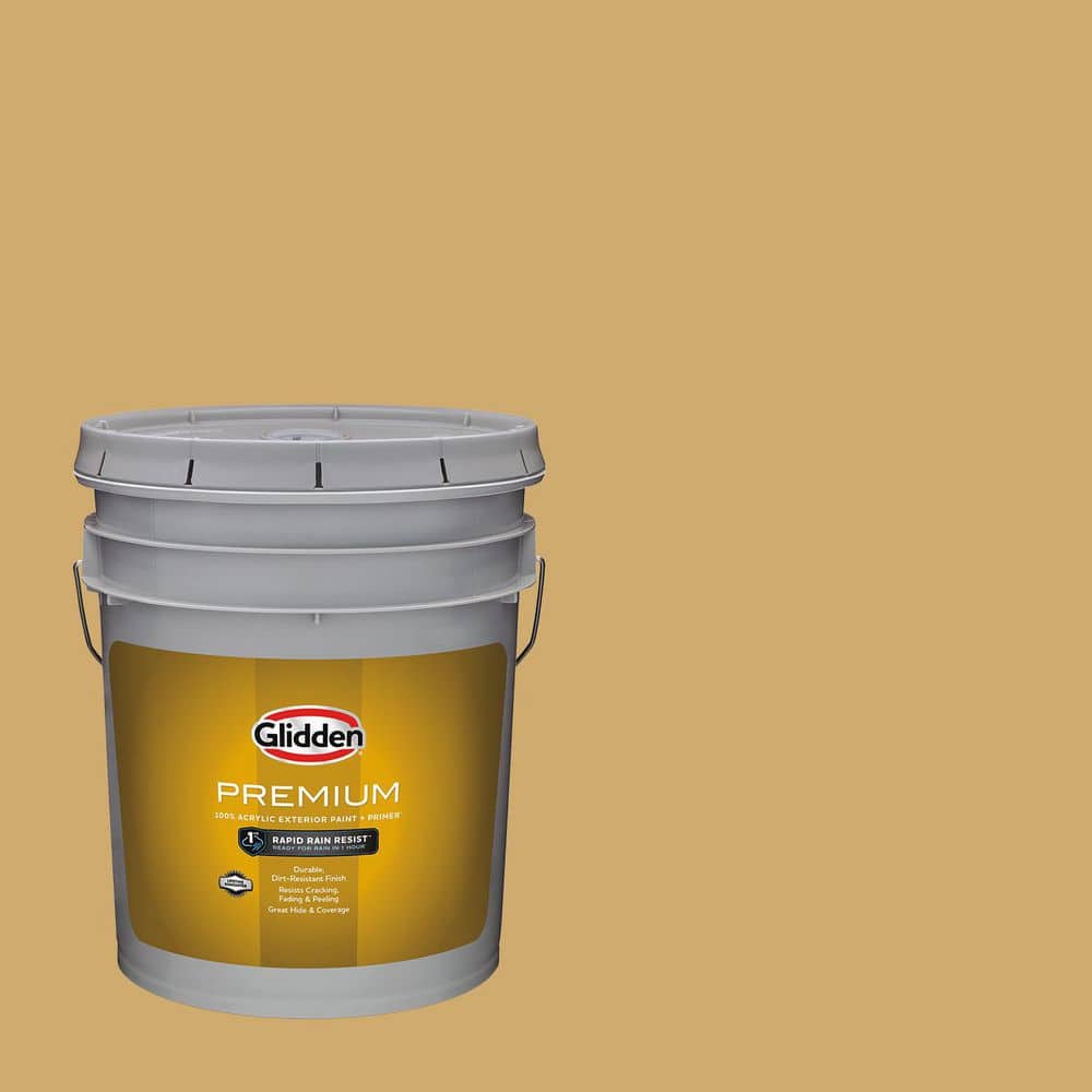 Glidden Premium 5 gal. More Maple PPG1091-5 Semi-Gloss Exterior Latex Paint (1)