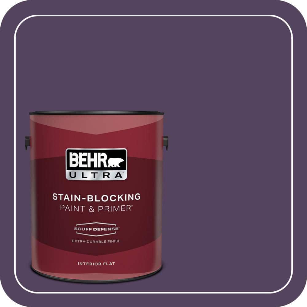 BEHR ULTRA 1 gal. #S-H-670 Plum Extra Durable Flat Interior Paint & Primer (1)