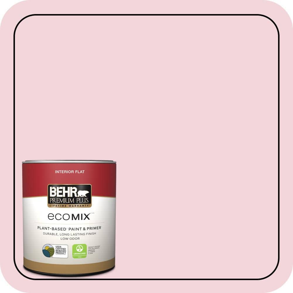 BEHR PREMIUM PLUS 1 qt. #P140-1 Summer Crush Flat EcoMix Plant-Based Interior Paint & Primer (1)