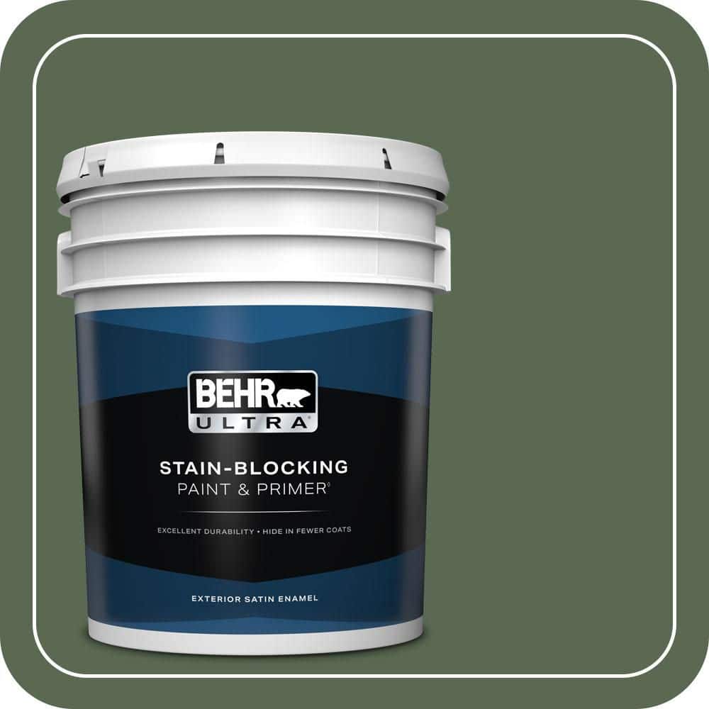 BEHR ULTRA 5 gal. #S390-7 Trailing Vine Satin Enamel Exterior Paint & Primer