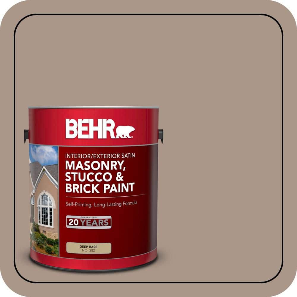 BEHR 1 gal. #N230-4 Chic Taupe Satin Interior/Exterior Masonry, Stucco and Brick Paint
