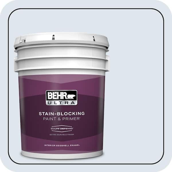 BEHR ULTRA 5 gal. #580A-1 Fog Extra Durable Eggshell Enamel Interior Paint & Primer (2)