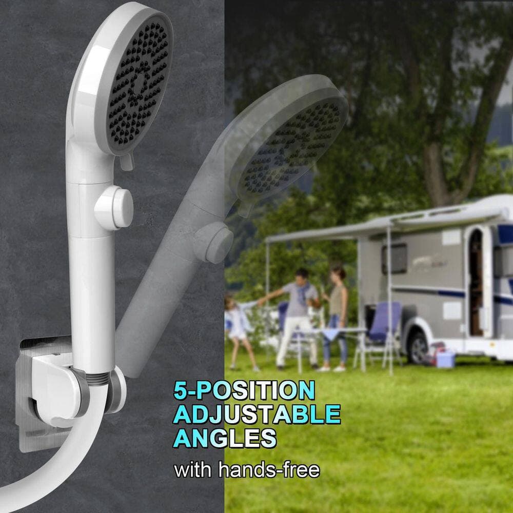 Numhew 1-Piece RV Handheld Shower Head with Hose, Holder and On/Off Switch for Campers, Travel Trailer (4)