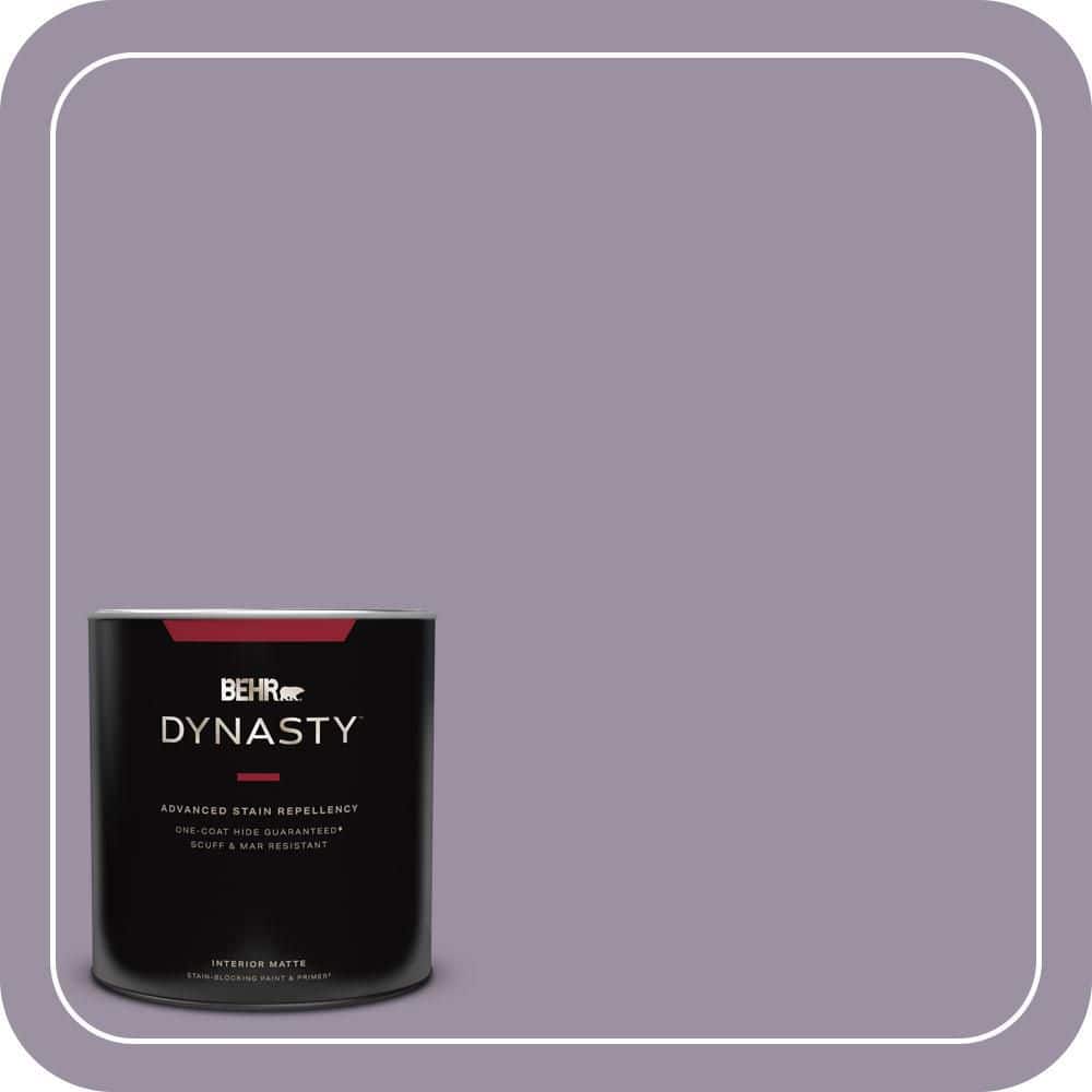 BEHR DYNASTY 1 qt. #660F-5 Amethyst Phlox Matte Interior Stain-Blocking Paint and Primer