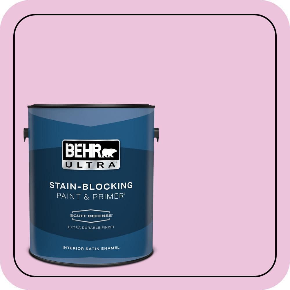 BEHR ULTRA 1 gal. #680A-2 Sugar Sweet Extra Durable Satin Enamel Interior Paint & Primer