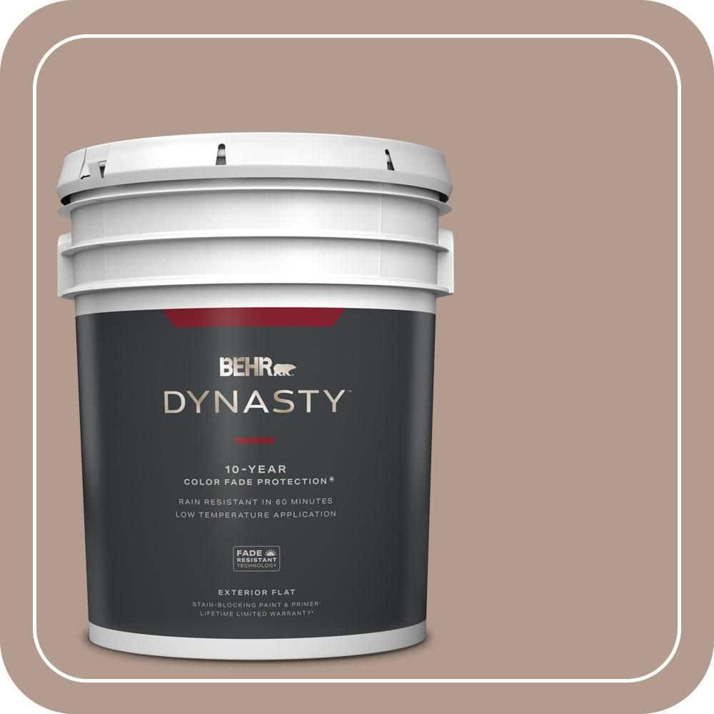 BEHR DYNASTY 5 gal. #PPU5-15 Postmodern Mauve Flat Exterior Stain-Blocking Paint & Primer