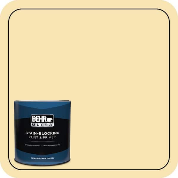 BEHR PREMIUM PLUS 5 gal. #370C-3 Sweet Corn Semi-Gloss Enamel Low Odor Interior Paint & Primer (3)