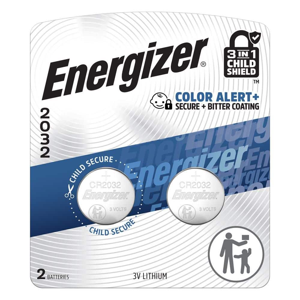 Energizer 2032 Batteries (2 Pack), 3V Lithium Coin Batteries