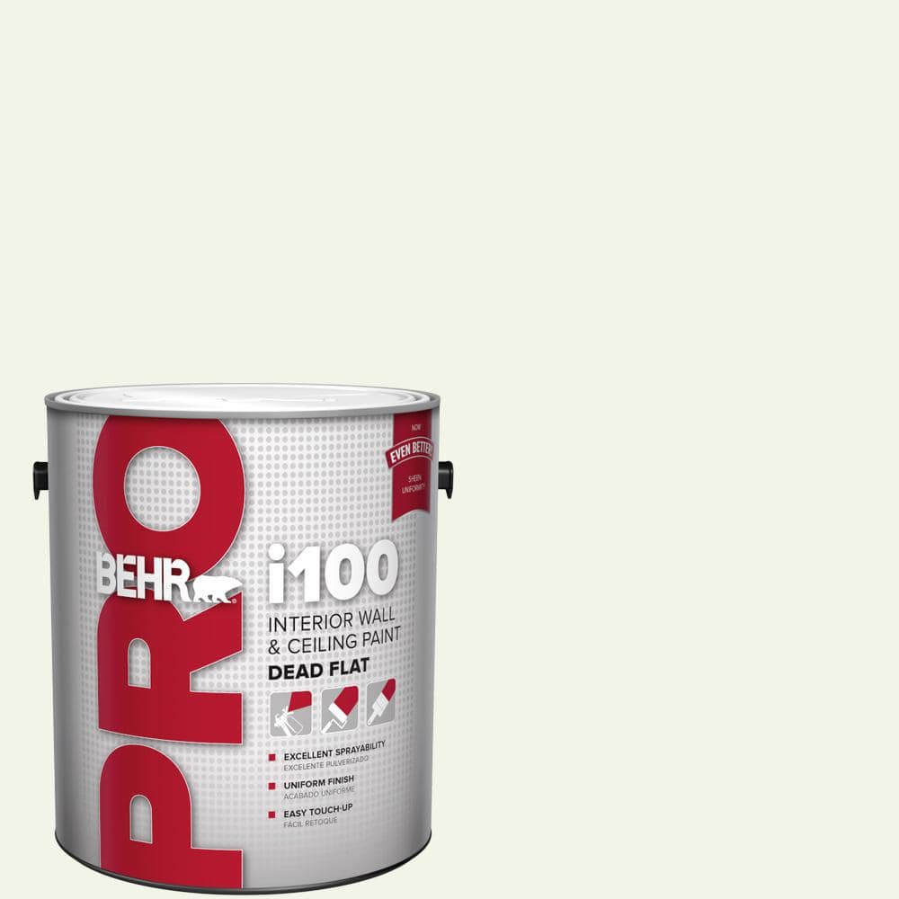 BEHR PRO 1 gal. #GR-W10 Calcium Dead Flat Interior Paint