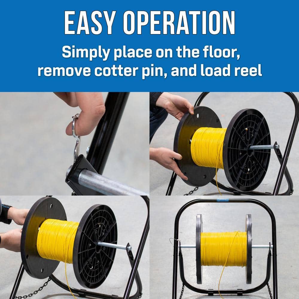 JONARD TOOLS Cable Caddy with Wheels and Pull Strap for Spools up to 17 in. x 20 in. (3)