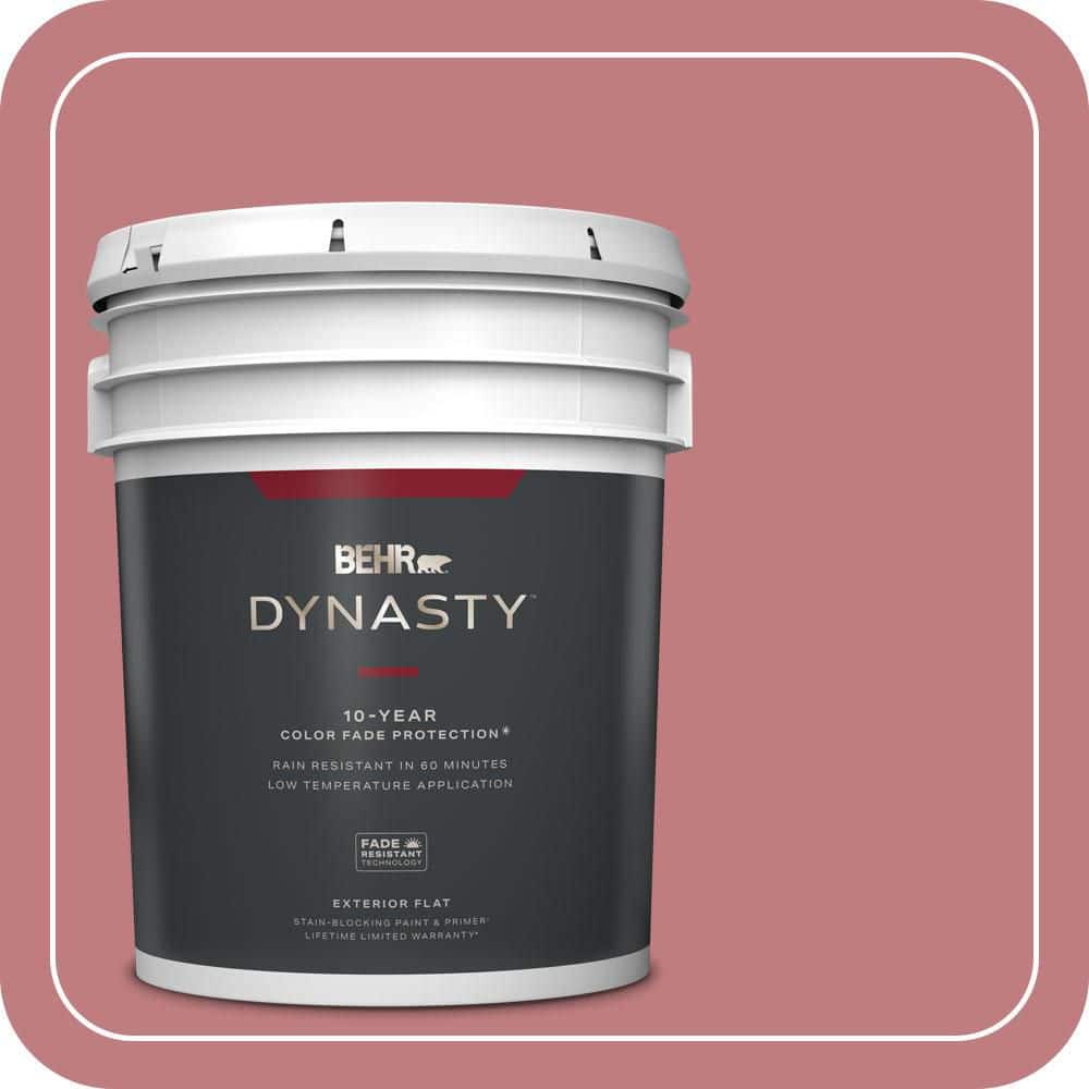 BEHR DYNASTY 5 gal. #MQ1-12 Chick Flick Flat Exterior Stain-Blocking Paint & Primer