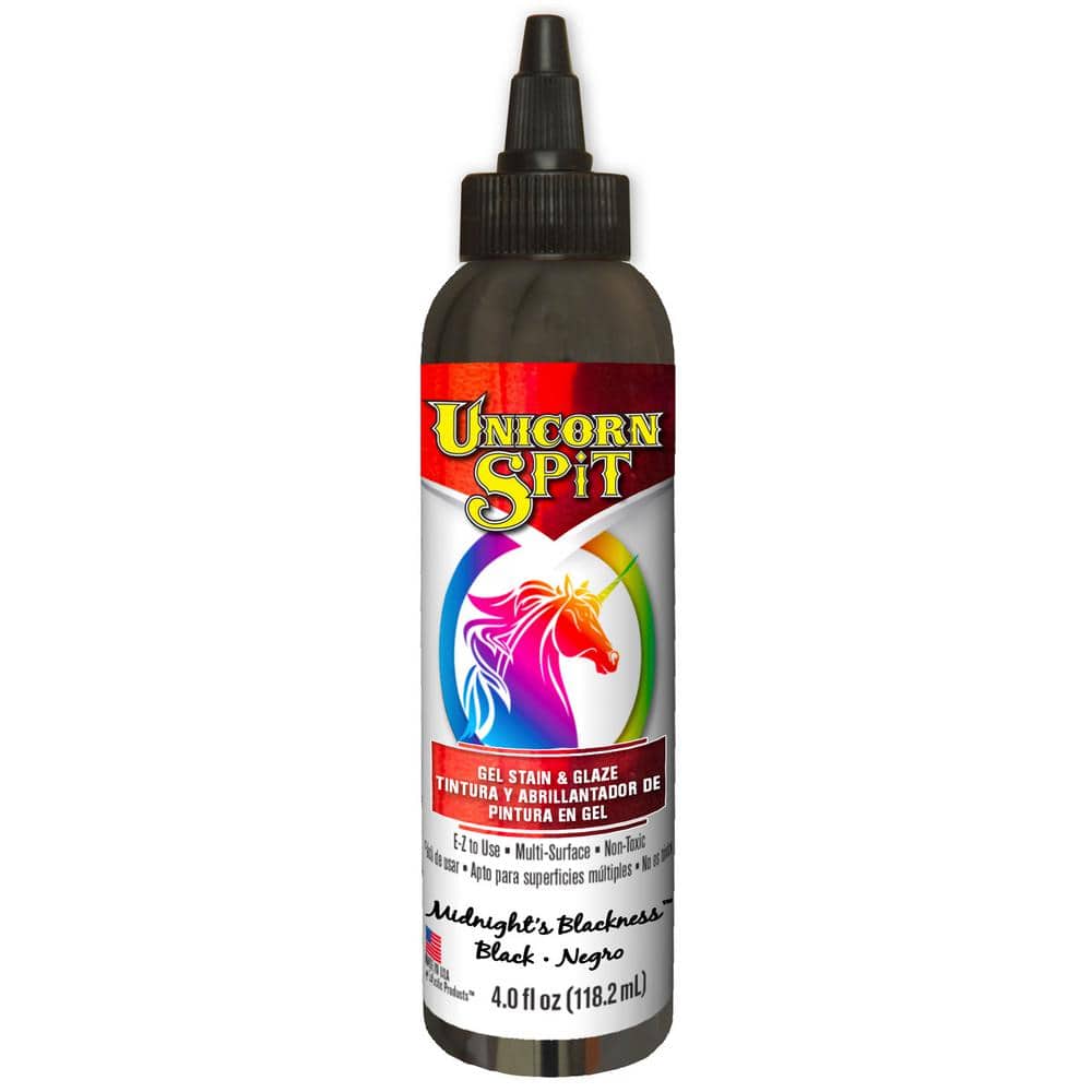 Unicorn SPiT 4 fl. oz. Midnight's Blackness Gel Stain and Glaze Bottle (6-Pack)
