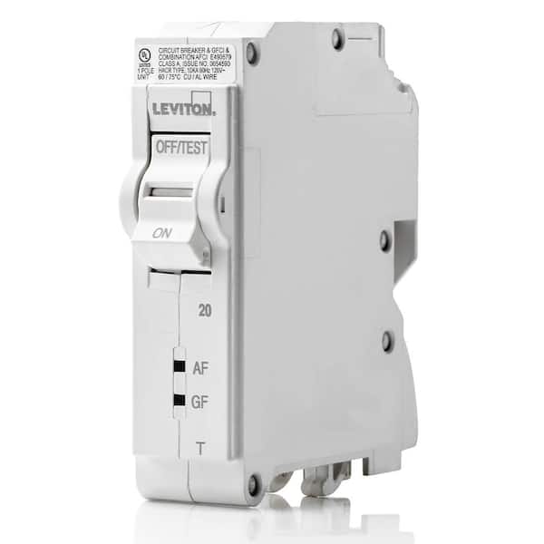 Leviton Branch Circuit Breaker, AFCI/GFCI 1-Pole 20 Amp, 120-Volt, Thermal Magnetic LB120-DFR (2)