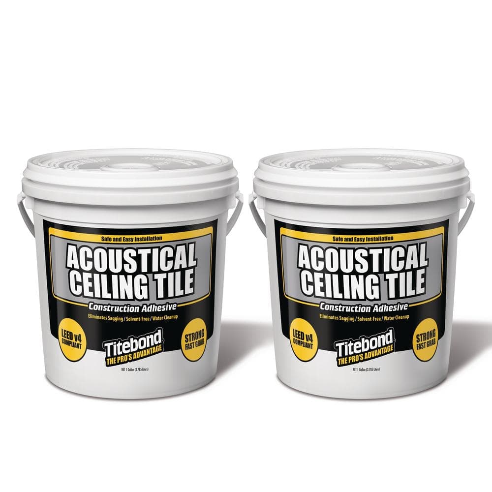 Titebond 128 oz. Yellow Acoustical Ceiling Tile Construction Adhesive (2-Pack)