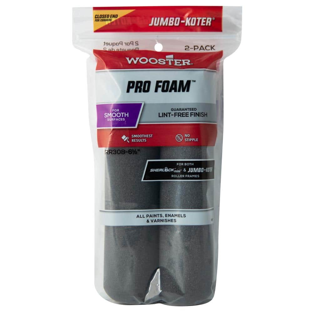 Wooster 6-1/2 in. Jumbo-Koter Pro Foam Rollers (2-Pack)