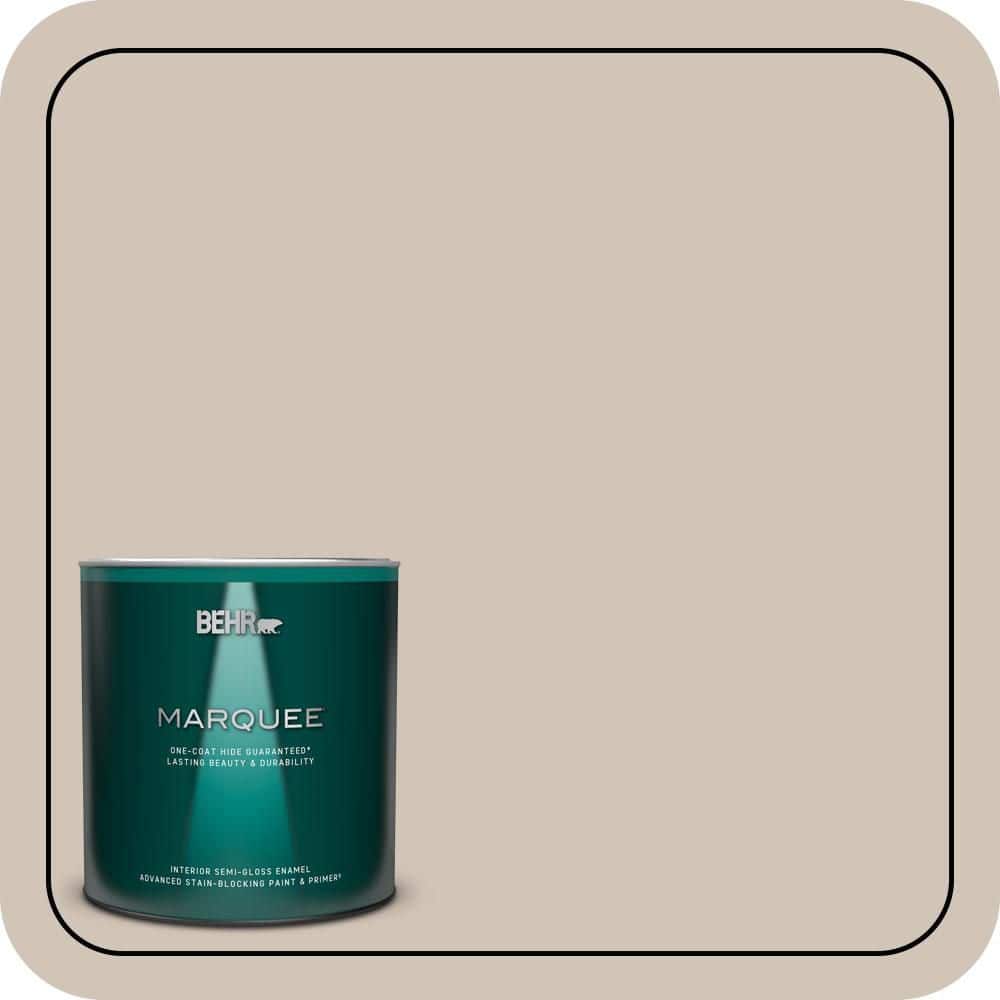 BEHR MARQUEE 1 qt. #PWN-70 Indulgent Mocha Semi-Gloss Enamel Interior Paint & Primer