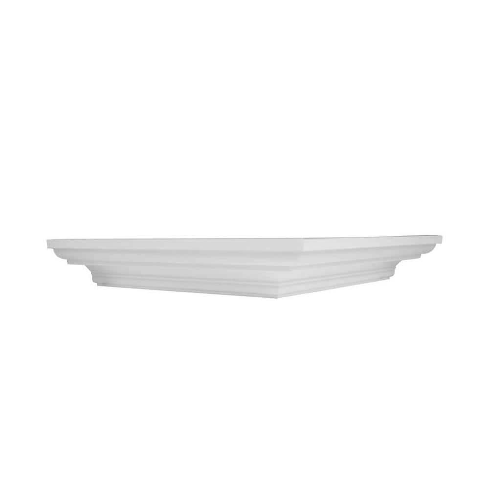 American Pro Decor Trim Fast 3-1/8 in. x 3-1/8 in. x 15-3/4 in. Polystyrene Peel and Stick Crown Unassembled Moulding Outside Coner (1)