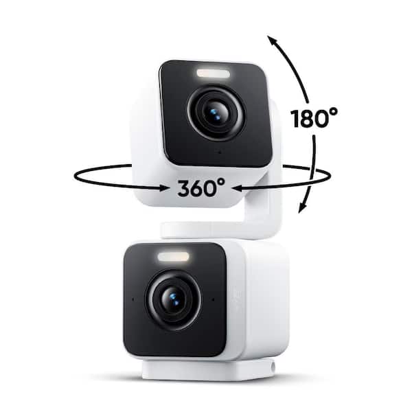 Wyze Pan Cam Duo, Dual Cam Indoor/Outdoor, Plug-in 2K Security Camera with Pan/Tilt/Zoom, Color Night Vision, and Spotlight (2)