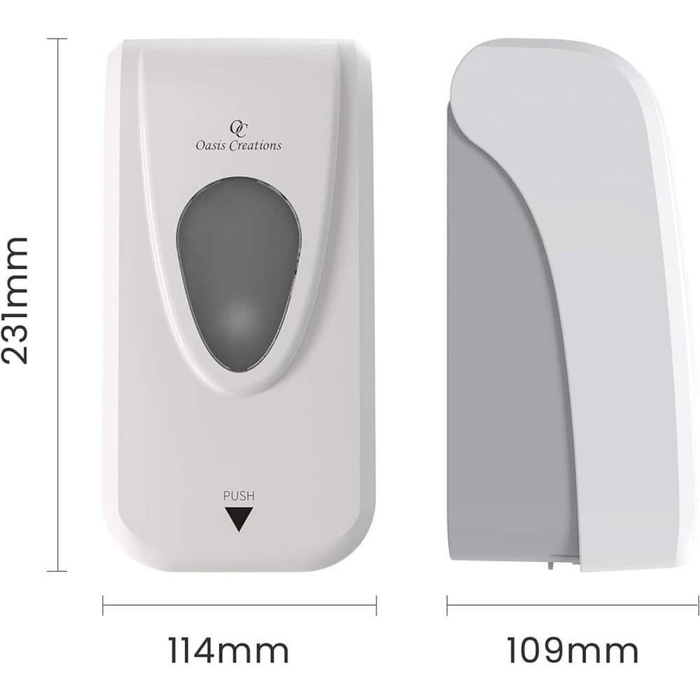 Adrinfly 33 Oz. Wall Mounted Soap and Hand Sanitizer Dispenser with 1000ml Capacity - White (2)