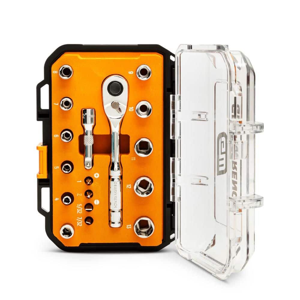 GEARWRENCH 1/4 in. Drive 72-Tooth 6-Point Metric Mechanics Tool Set (17-Piece) (3)