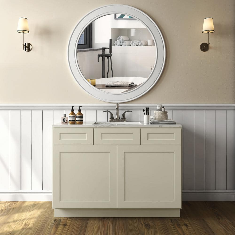 HOMEIBRO W 21 in. D 34.5 in. H Bath Vanity Cabinet without Top Shaker (2)