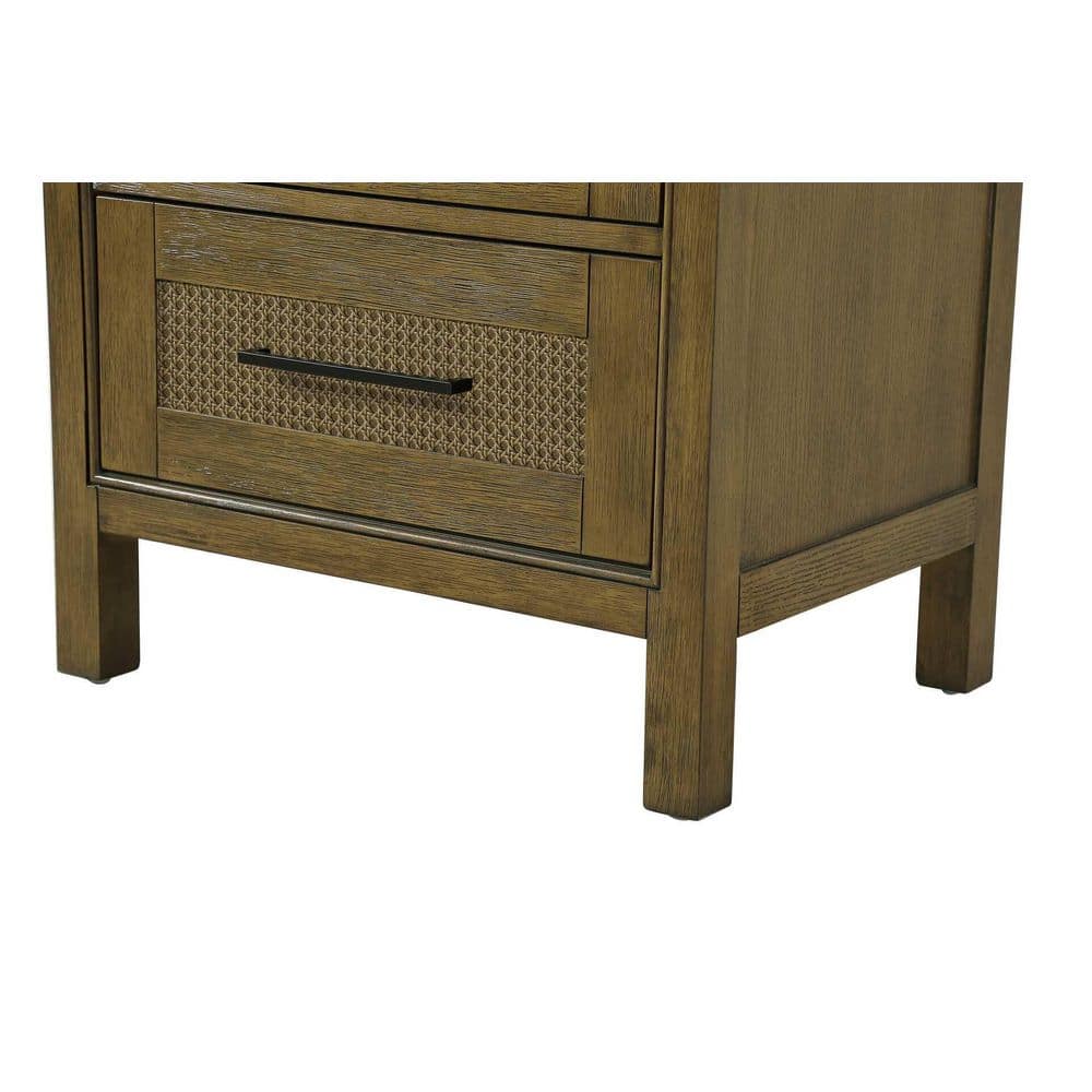 TIMELESS HOME 24 in. W x 18 in. D x 72 in. H Brown Freestanding Linen Cabinet (2)
