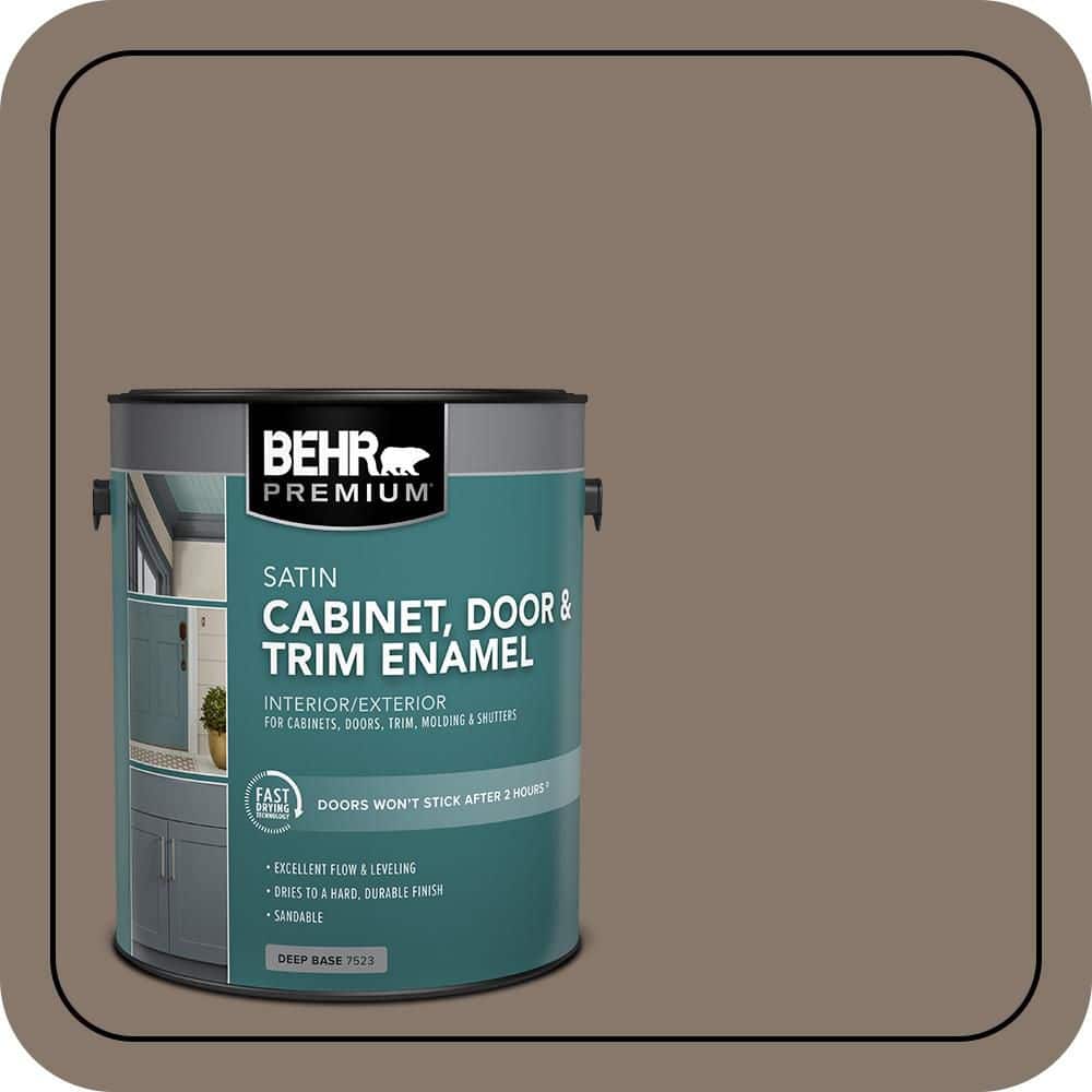 BEHR PREMIUM 1 gal. #MQ2-38 Grizzly Satin Enamel Interior/Exterior Cabinet, Door & Trim Paint