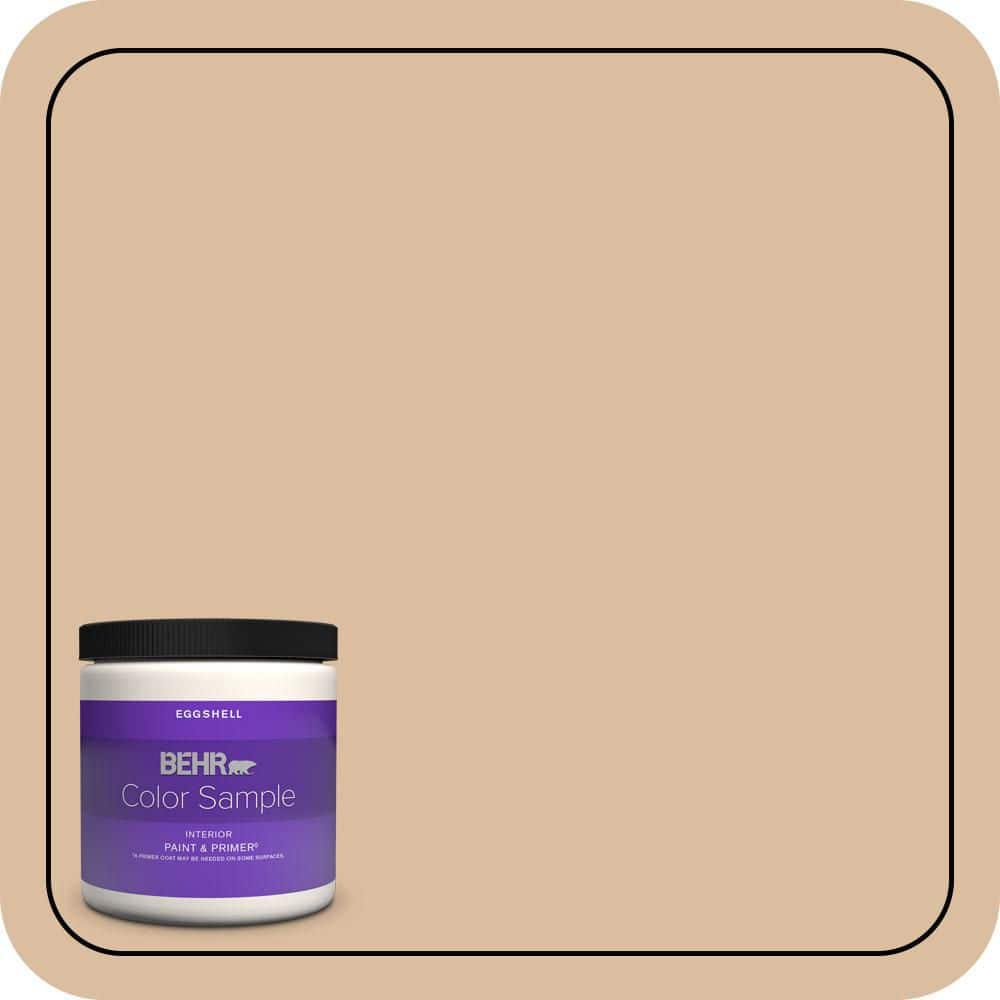 BEHR PREMIUM PLUS 8 oz. #PPU4-14 Renoir Bisque Eggshell Enamel Interior Paint & Primer Color Sample