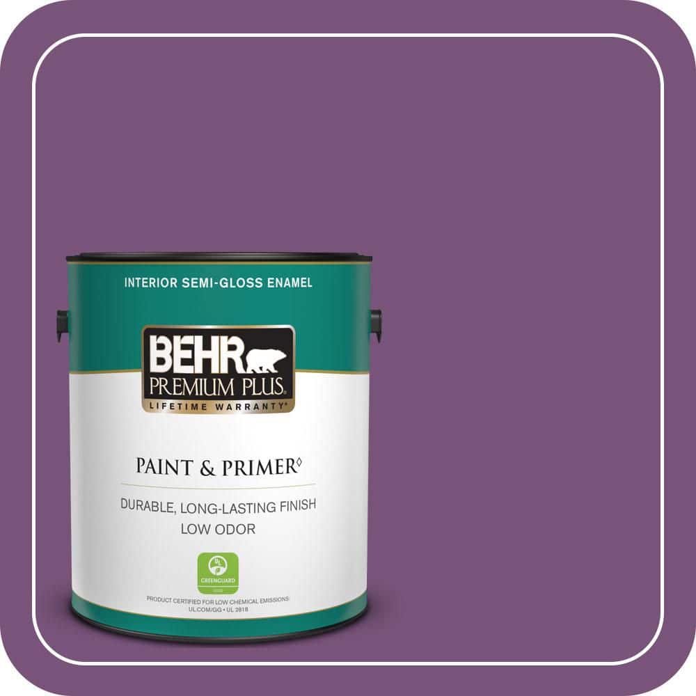 BEHR PREMIUM PLUS 1 gal. #MQ4-62 Birthstone Semi-Gloss Enamel Low Odor Interior Paint & Primer