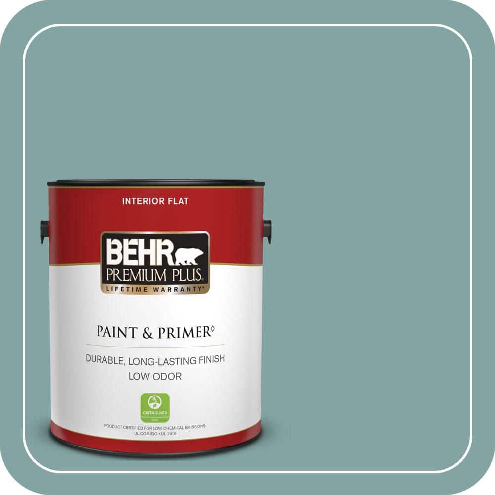 BEHR PREMIUM PLUS 1 gal. #MQ6-07 Schooner Flat Low Odor Interior Paint & Primer