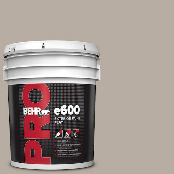 BEHR PRO 5 gal. #PPU18-13 Perfect Taupe Flat Exterior Paint (2)