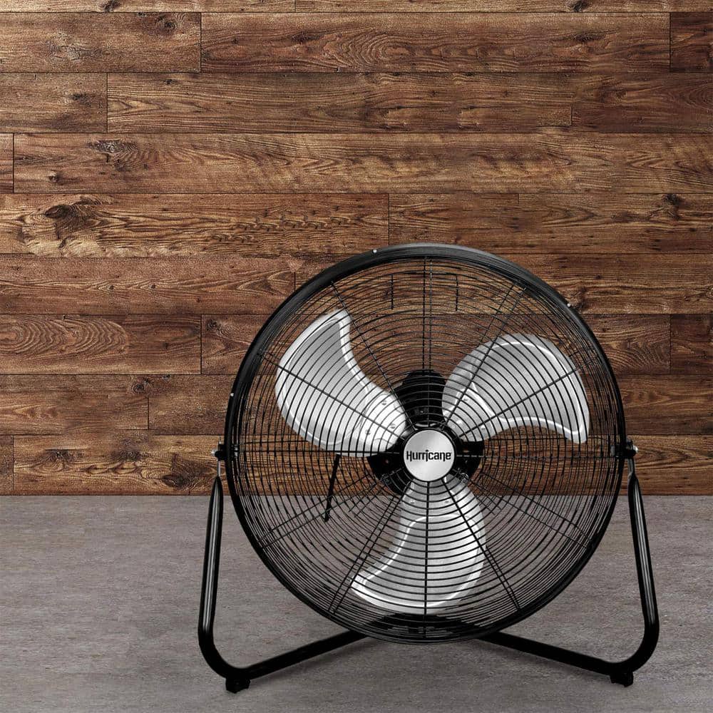 Hurricane 20 in. 3-Speed Heavy Duty Orbital Floor Fan in Black (3)