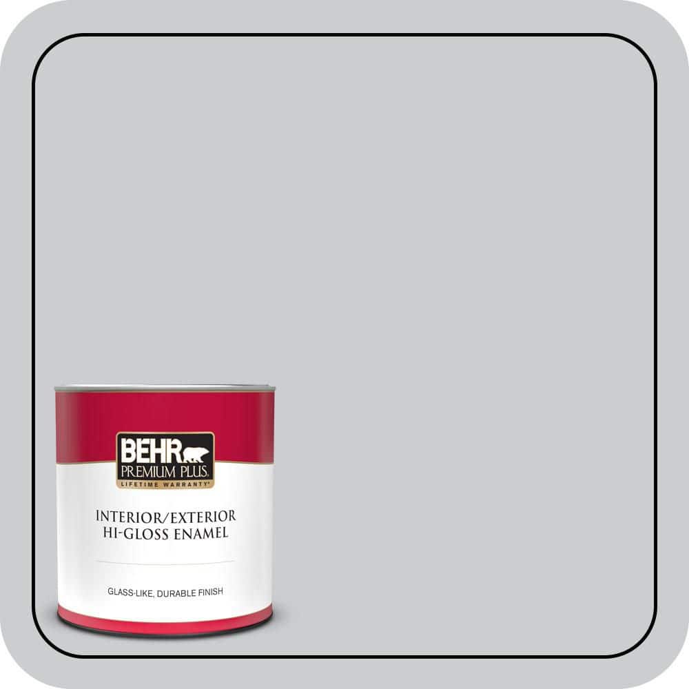BEHR PREMIUM PLUS 1 qt. #PPU26-16 Hush Hi-Gloss Enamel Interior/Exterior Paint & Primer (1)