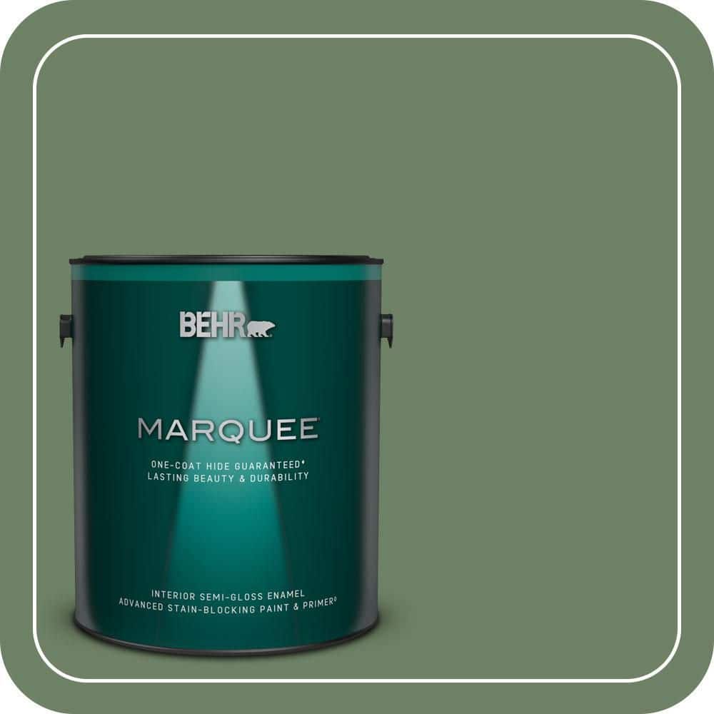 BEHR MARQUEE 1 gal. #S390-6 Cliffside Park One-Coat Hide Semi-Gloss Enamel Interior Paint & Primer