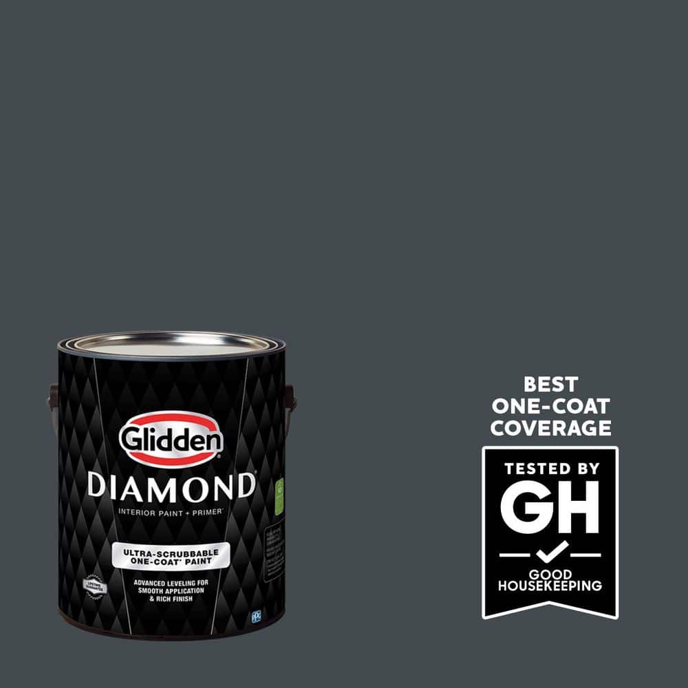 Glidden Diamond 1-gal. Black Forest PPG1012-7 Satin Interior Paint with Primer
