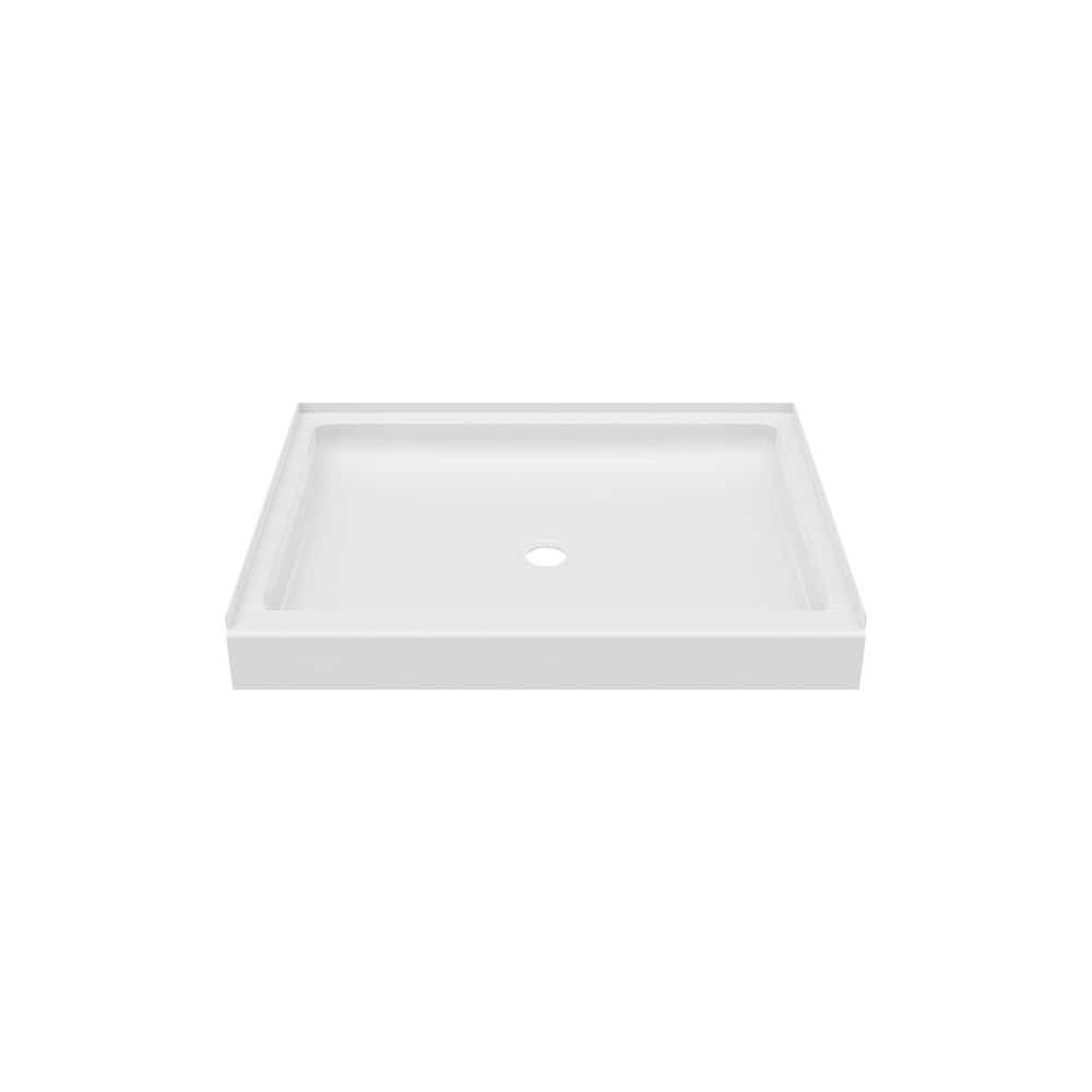 Swan Veritek 34 in. x 42 in. Single Threshold Center Drain Shower Pan in White (2)
