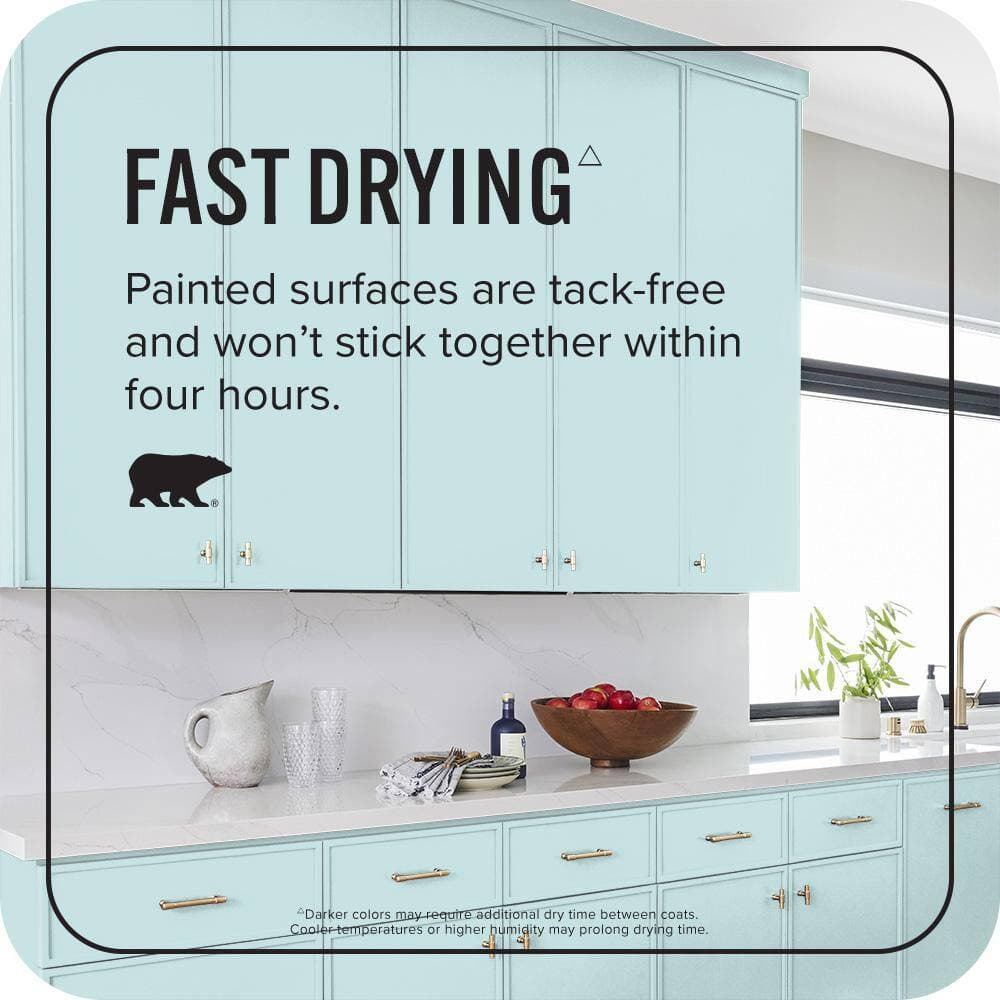 BEHR PREMIUM PLUS #T17-04 Peek a Blue Enamel Interior Stain-Blocking Paint & Primer (3)
