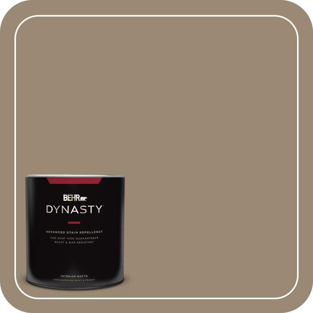 BEHR DYNASTY 1 qt. #N310-5 Weathered Fossil Matte Interior Stain-Blocking Paint & Primer