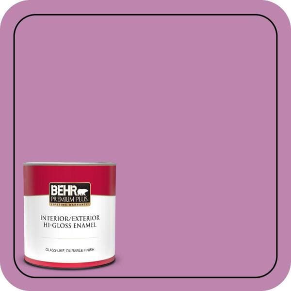 BEHR PREMIUM PLUS 1 qt. #MQ4-60 Joie De Vivre Hi-Gloss Enamel Interior/Exterior Paint & Primer (2)
