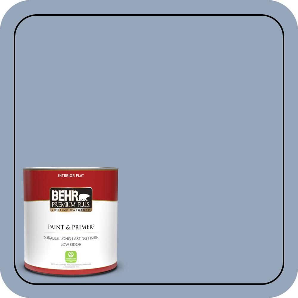 BEHR PREMIUM PLUS 1 qt. #590F-4 Cloudberry Flat Low Odor Interior Paint & Primer