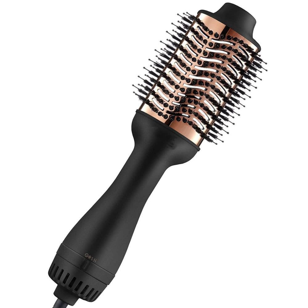 Wudkey 1-Piece Bathroom Accessory Set in Black, 4 in 1 Ionic Hairdryer and Styler Volumizer with Oval Titanium Barrel (1)