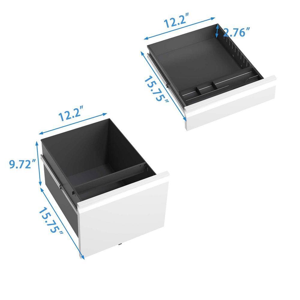 Unbranded 17.32 in. W. 14.69 in. D 23.62 in. H Mobile Linen Cabinet with 3-Drawers and 5-Wheels (3)