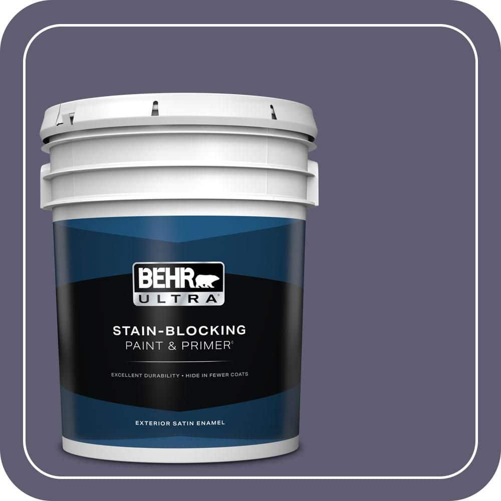 BEHR ULTRA 5 gal. #PMD-90 Luscious Purple Satin Enamel Exterior Paint & Primer