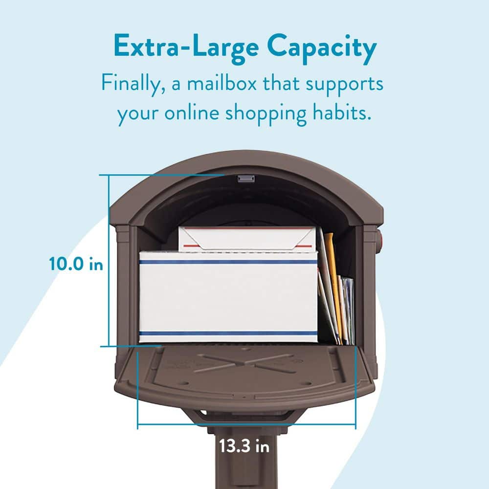 Architectural Mailboxes Grand Haven Large, Plastic, Mailbox and Post Combo (4)