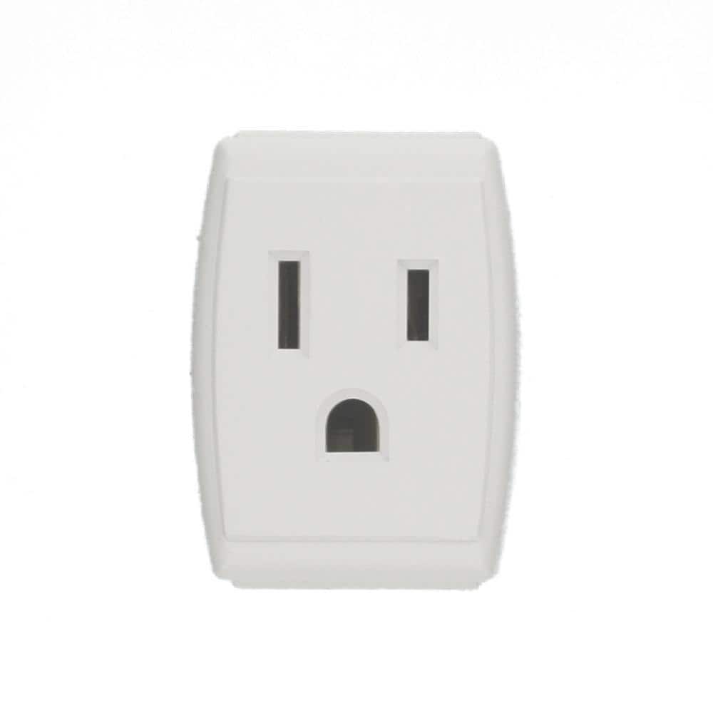 Leviton Grounded Triple Cube Outlet Adapter, White 692-W (3)