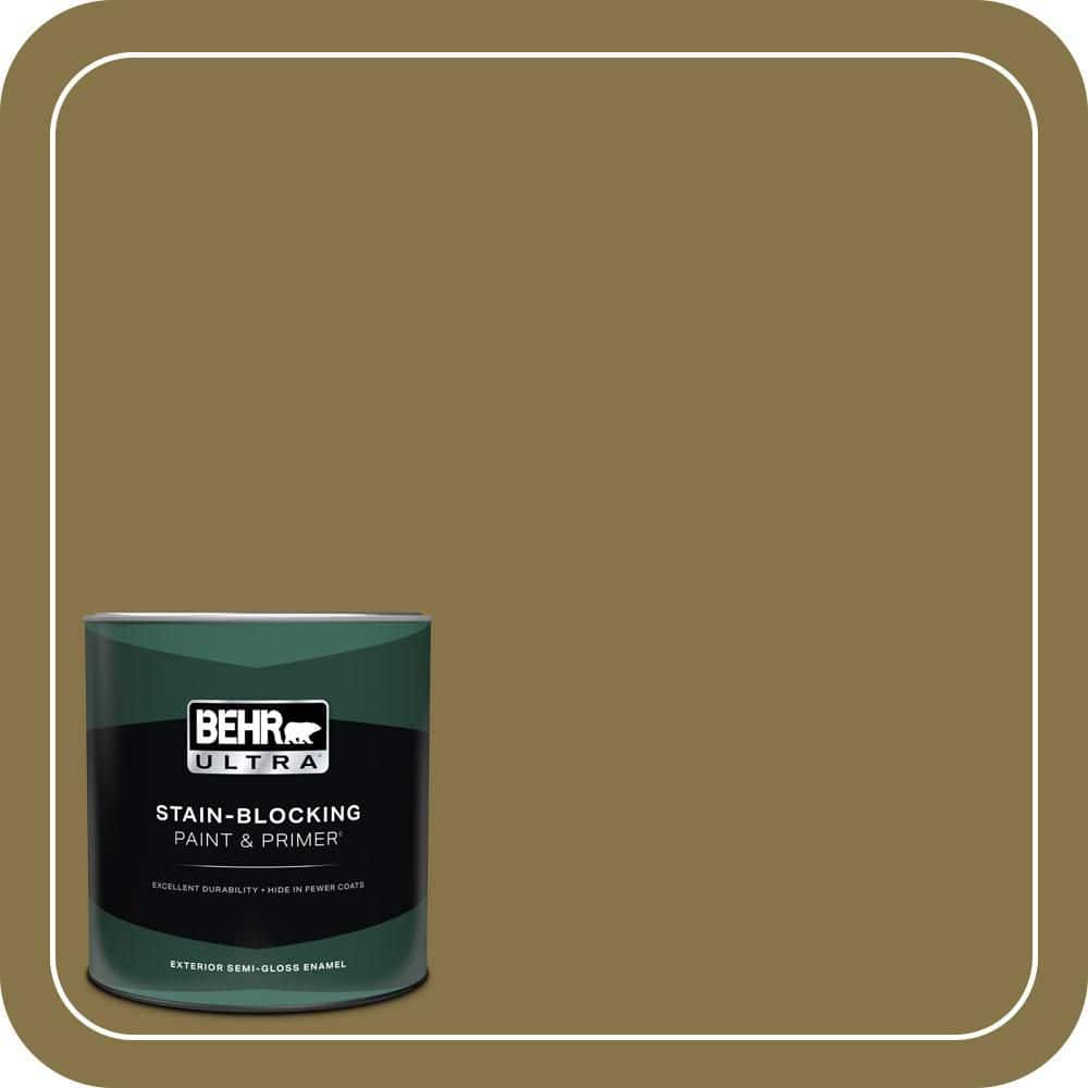 BEHR ULTRA 1 qt. #PPU6-20 Eden Prairie Semi-Gloss Enamel Exterior Paint & Primer