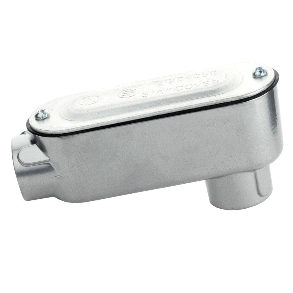Commercial Electric 3/4 in. Rigid Metal Conduit (RMC) Threaded Conduit Body with Stamped Cover (Type LB) (4)