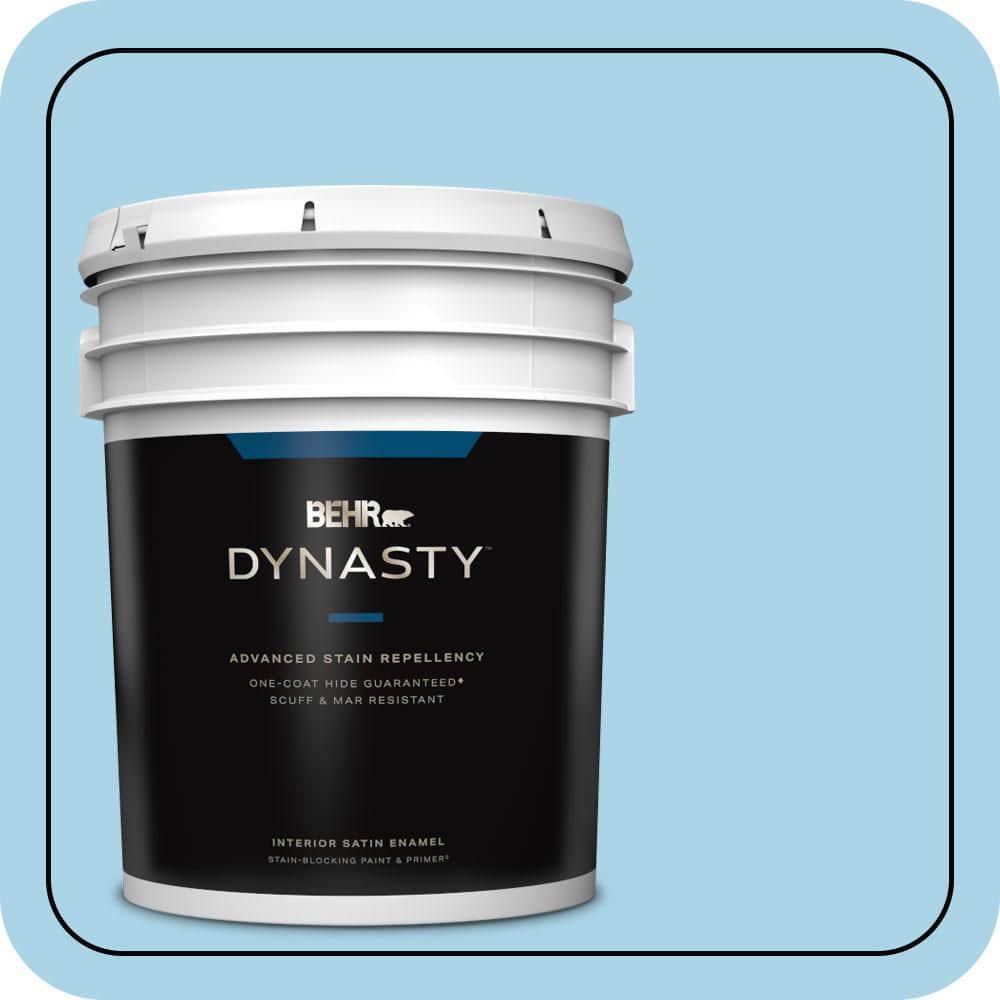 BEHR DYNASTY 5 gal. #550C-3 Monaco Satin Enamel Interior Stain-Blocking Paint & Primer