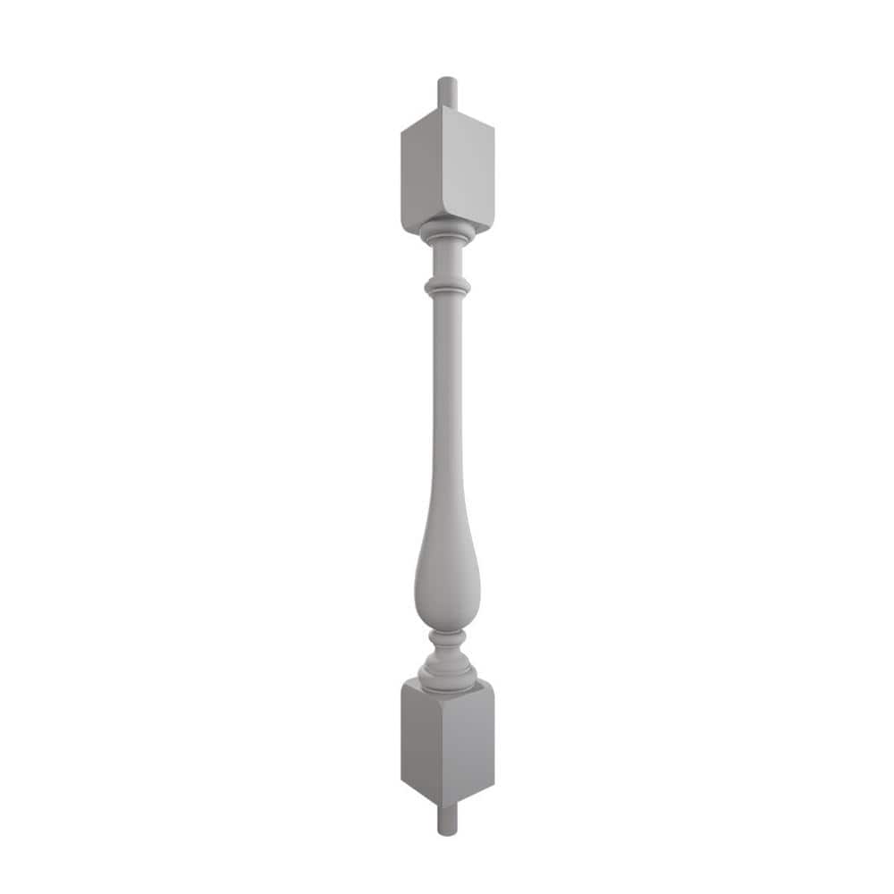Ekena Millwork Endurathane 500 Series 24 in. H x 2.5 in. W White Resin Stair Baluster (3)